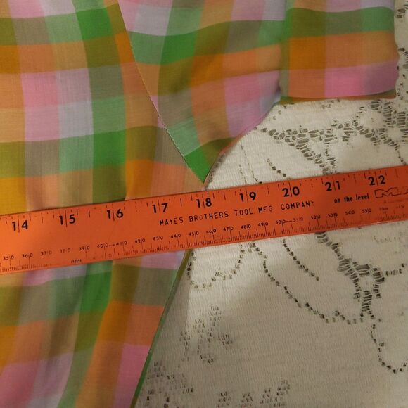 Vintage 1950s Adorable Pastel Plaid Cotton Fitted Full Skirt Shirtwaist Dress - Picture 13 of 16
